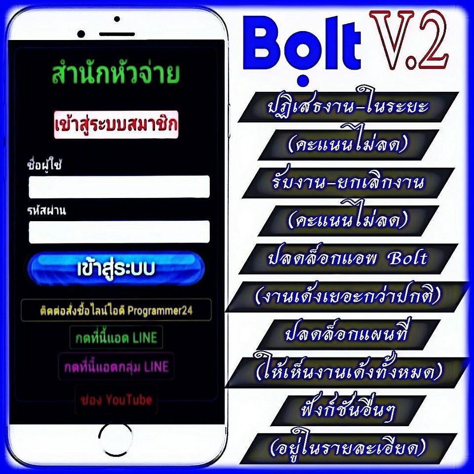 ⚡ระบบ V.2⚡ปฏิเสธ​งาน-ในระยะ⚡คะแนนไม่ลด ⚡รับงาน-ยกเลิก⚡คะแนนไม่ลด⚡